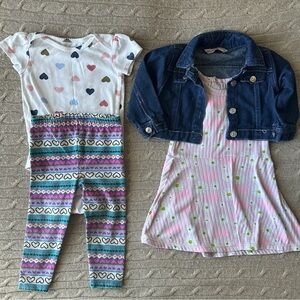 EUC Delia’s Baby Girl Mix’n’Match Outfit Bundle, 18 Months